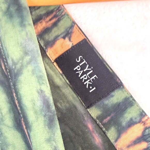 STYLE PARK 1 Boho Hippie Flowy Rustic Tie Dye Maxi Kaftan Dress Womens One Size - Picture 2 of 7